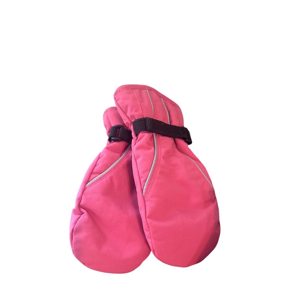Hanna Andersson reflective glove in pink and black, size S